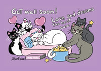 D024 Drawings: 5 x Titina and Friends - Get well soon! (bundle of 5 cards) - top quality approved by www.postcardsmarket.com specialists