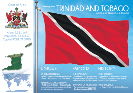North America | TRINIDAD & TOBAGO - FW (country no. 151) - top quality approved by www.postcardsmarket.com specialists
