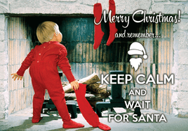 Photo: Keep calm and wait for Santa (bundle x 5 pieces) - top quality approved by www.postcardsmarket.com specialists